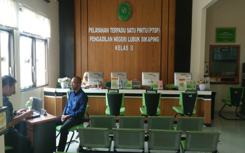 Pojok E-court PN Lubuk Sikaping, 2 Oktober 2019