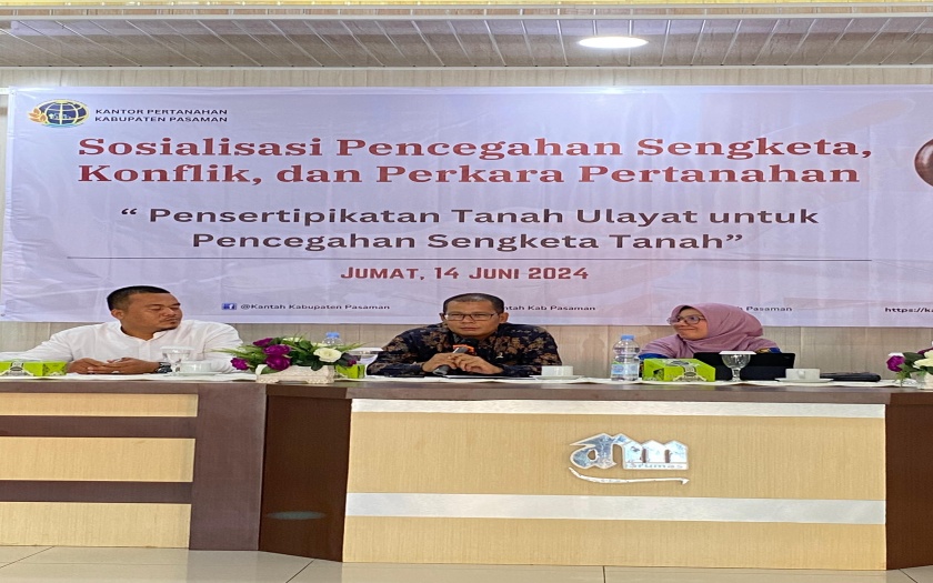 Sosialisasi Pencegahan Sengketa, Konflik, dan Perkara Pertanahan