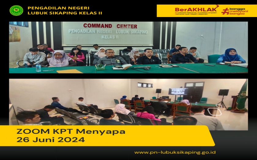 Zoom KPT Menyapa, 26 Juni 2024