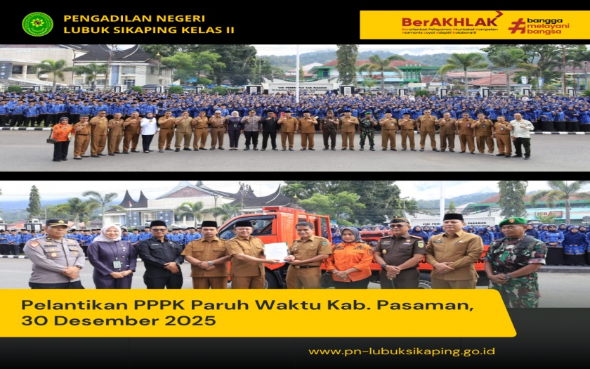 Pelantikan PPPK Paruh Waktu Kab. Pasaman, 30 Desember 2025